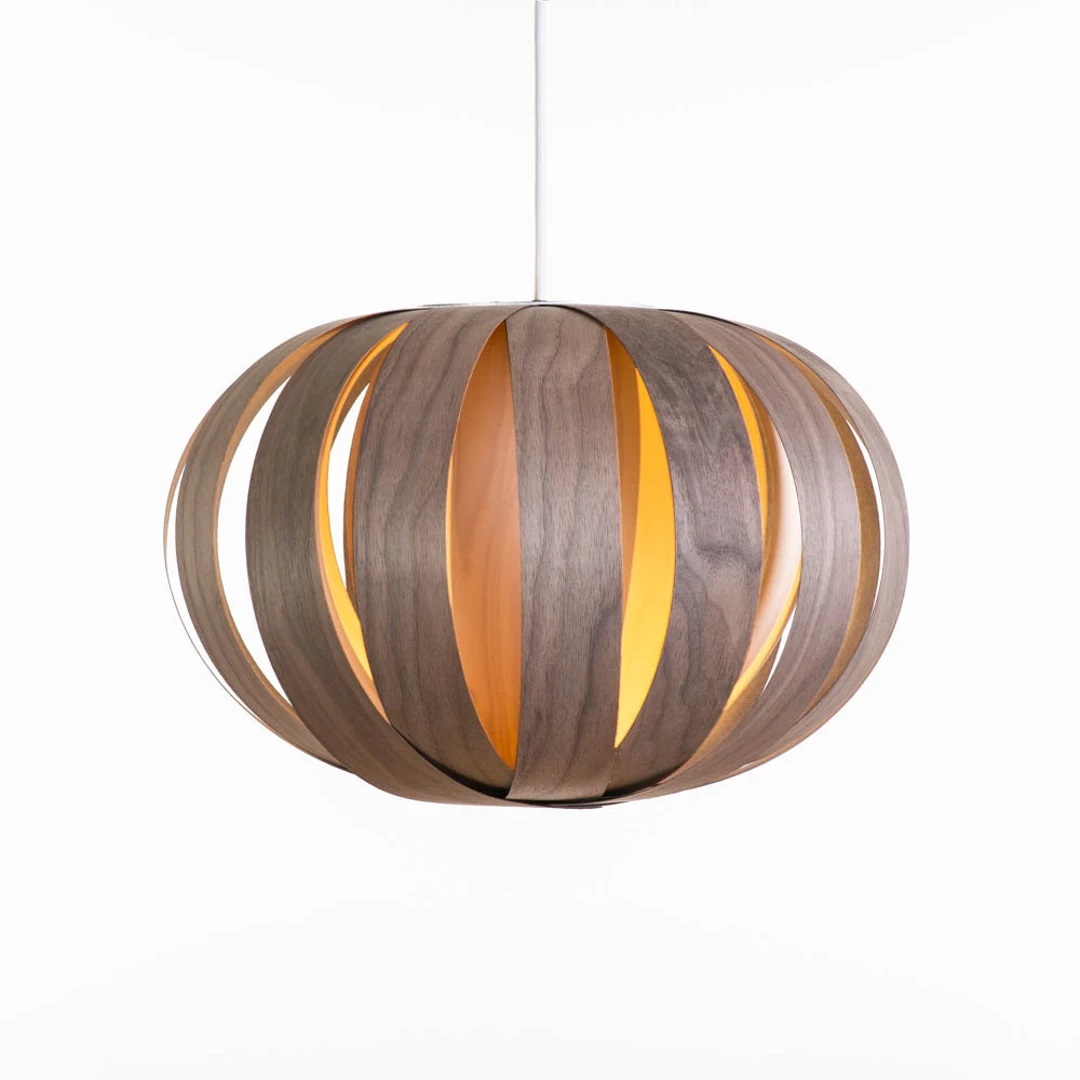 黑胡桃木皮灯饰